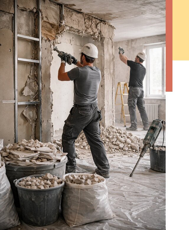 Демонтажные работы в Гудермесе от 2767 руб. — услуги и цена под ключ | ОТДЕЛОЧНИК-Гдр