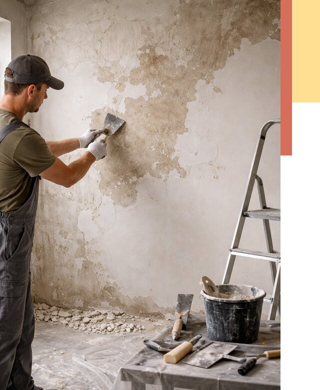 Снятие старой шпаклевки в Гудермесе от 1896 руб. — быстро и недорого | ОТДЕЛОЧНИК-Гдр