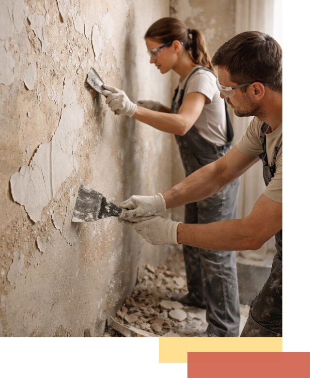 Снятие старой шпаклевки и подготовка поверхностей в Гудермесе