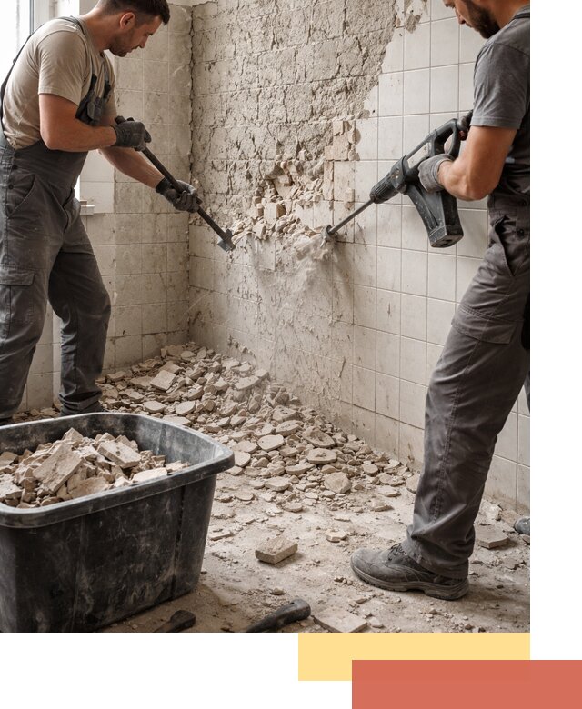 Демонтаж плитки со стен в Гудермесе быстро и аккуратно