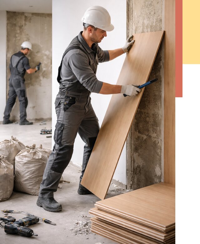 Демонтаж стеновых панелей в Гудермесе от 3586 руб. за м² быстро и недорого | ОТДЕЛОЧНИК-Гдр