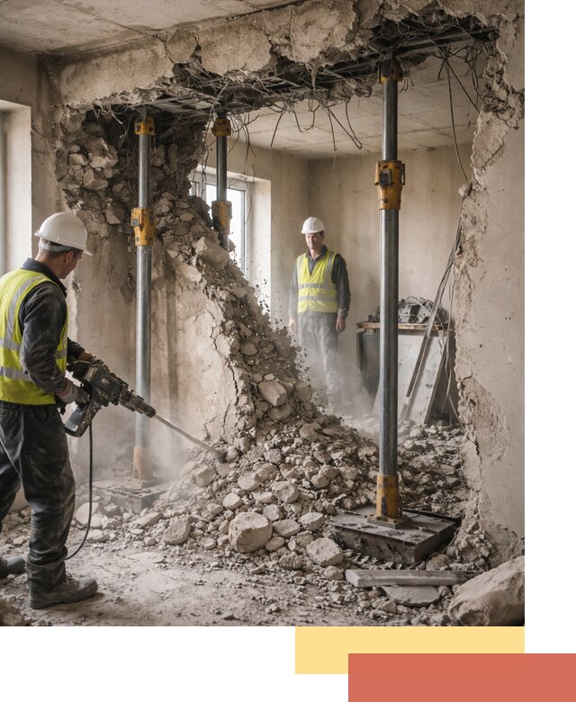 Снос несущих стен в Гудермесе с гарантией безопасности и качества