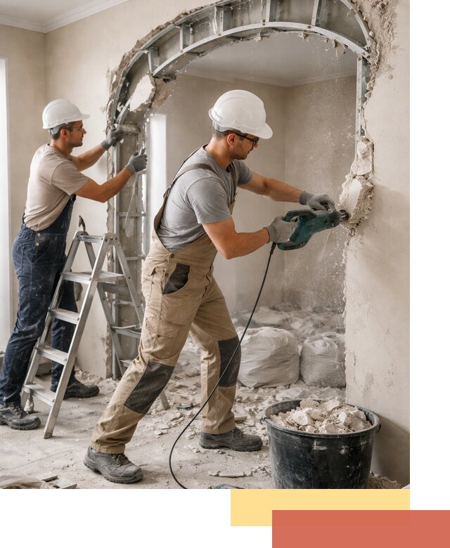 Демонтаж гипсокартонной арки в Гудермесе быстро и аккуратно