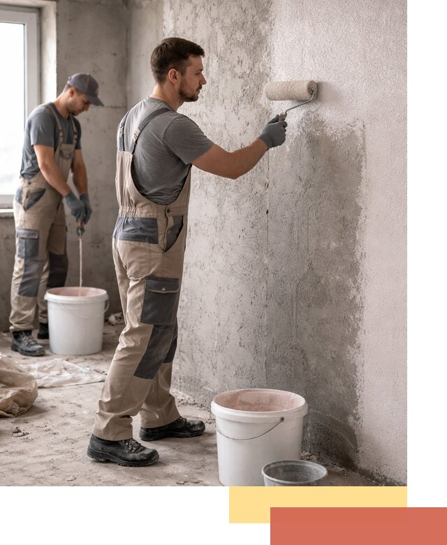 Нанесение бетоноконтакта на стены в Гудермесе для последующей отделки