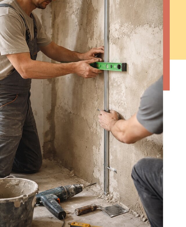 Установка штукатурных маяков в Гудермесе от 7173 руб. — быстро и недорого | ОТДЕЛОЧНИК-Гдр