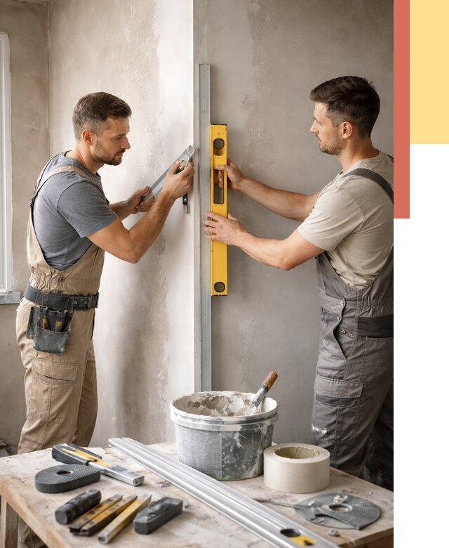 Выведение углов стен в Гудермесе от 1896 руб. быстро и недорого | ОТДЕЛОЧНИК-Гдр