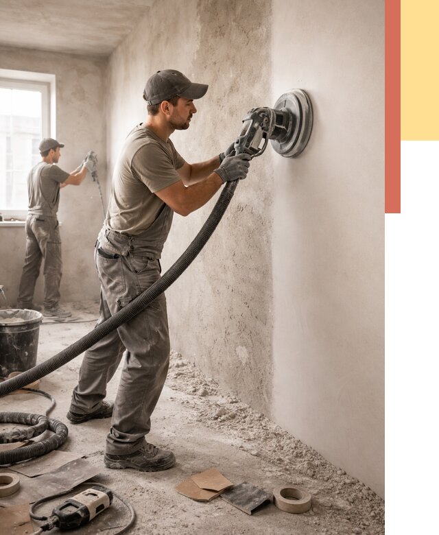 Шлифовка стен в Гудермесе от 1230 руб/м2 — быстро и недорого | ОТДЕЛОЧНИК-Гдр