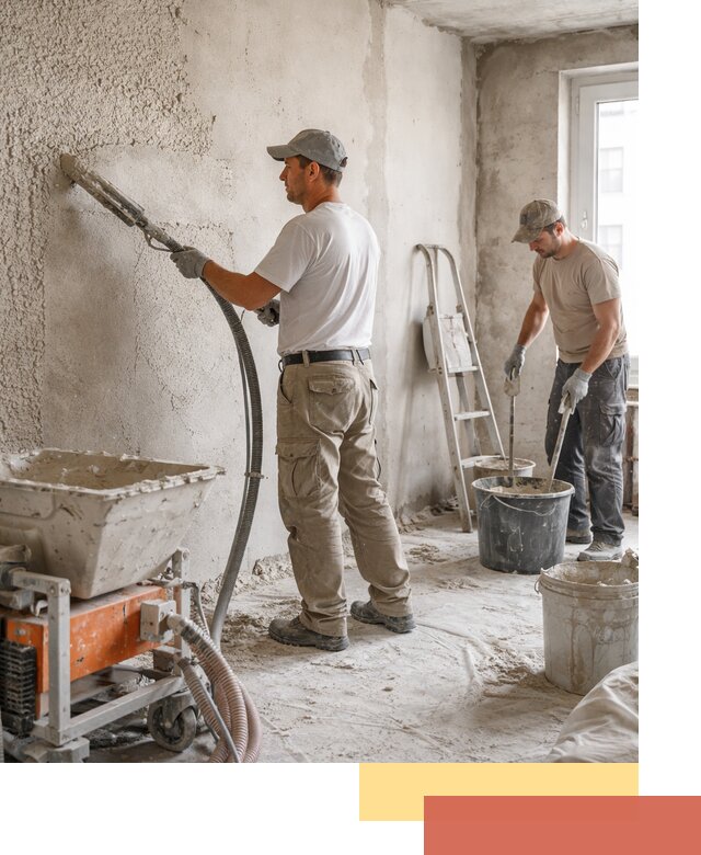 Машинная штукатурка стен в Гудермесе — быстро и качественно