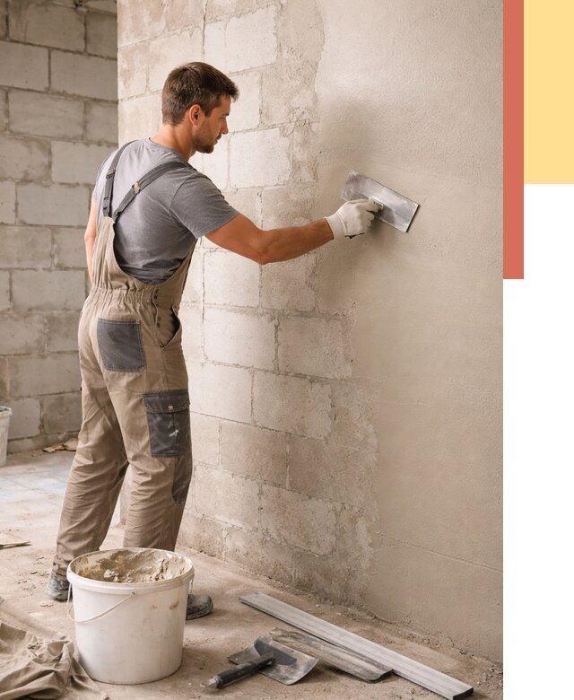 Штукатурка стен из газобетона в Гудермесе от 2152 руб./м2 — быстро и недорого | ОТДЕЛОЧНИК-Гдр