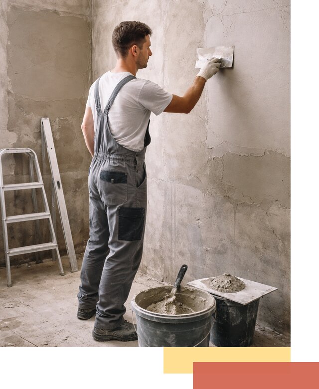 Штукатурка стен в ванной под ключ в Гудермесе