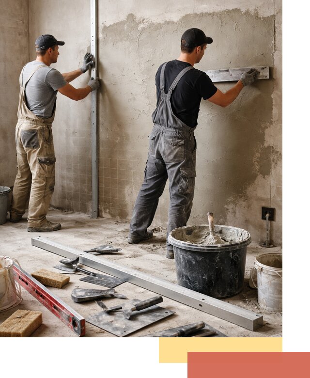 Профессиональная штукатурка стен под плитку в Гудермесе