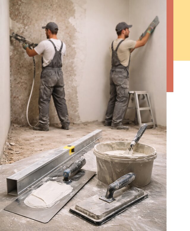 Штукатурка стен под обои в Гудермесе от 4611 руб./м2 — выравнивание под обои | ОТДЕЛОЧНИК-Гдр