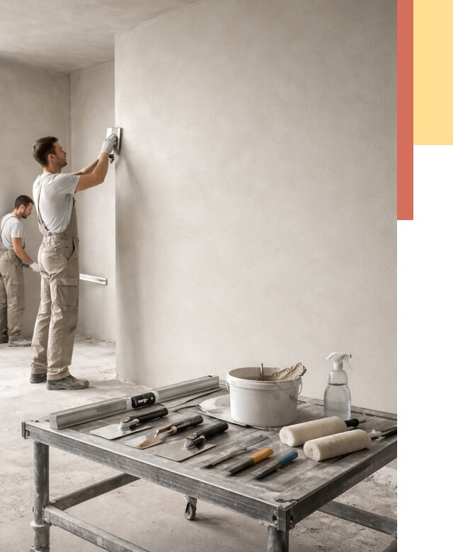 Штукатурка стен под покраску в Гудермесе от 4611 руб./м² — качественно и недорого | ОТДЕЛОЧНИК-Гдр