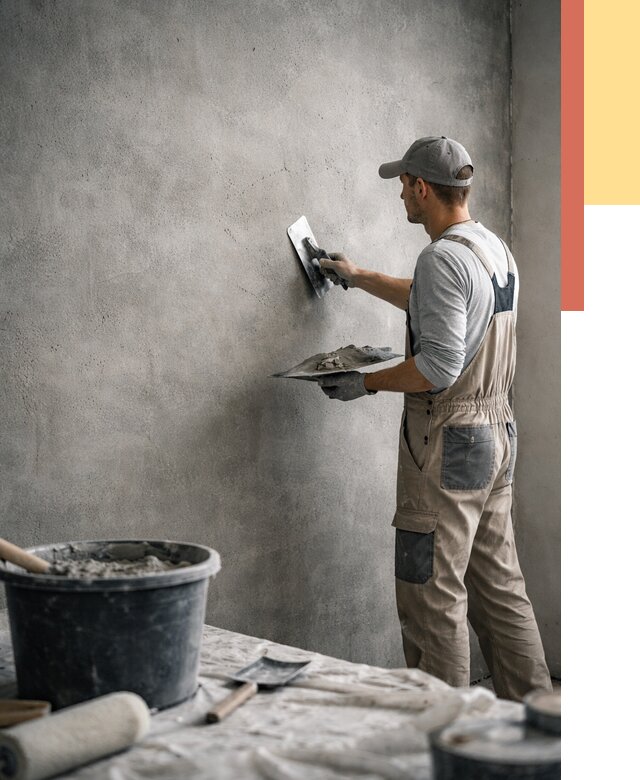 Декоративная штукатурка под бетон в Гудермесе от 2562 руб./м² — нанесение под ключ | ОТДЕЛОЧНИК-Гдр