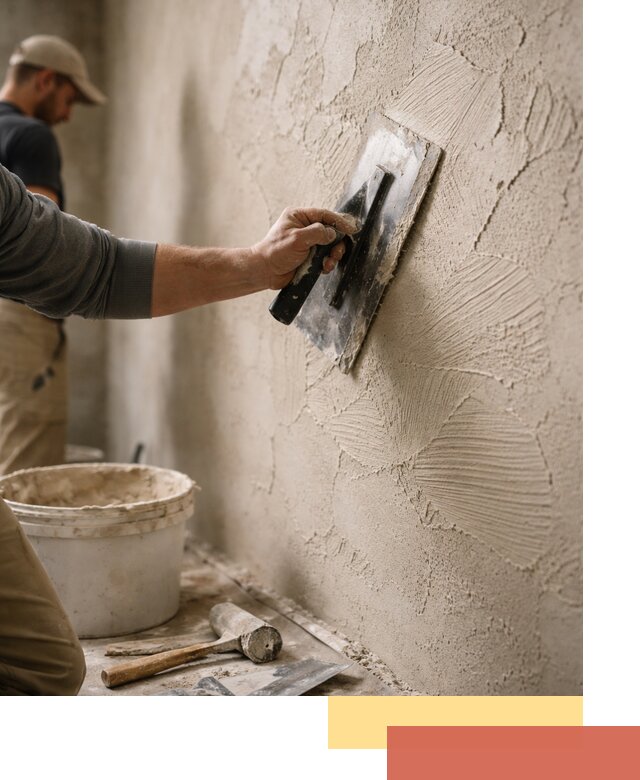 Фактурная штукатурка стен в Гудермесе — монтаж, отделка, реставрация