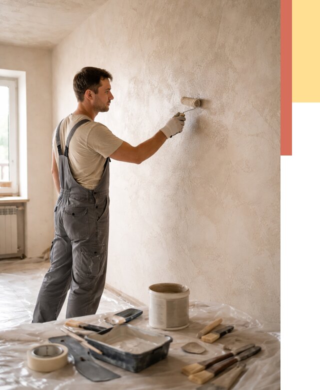 Нанесение лессирующей краски по декоративке в Гудермесе от 1793 руб. | ОТДЕЛОЧНИК-Гдр