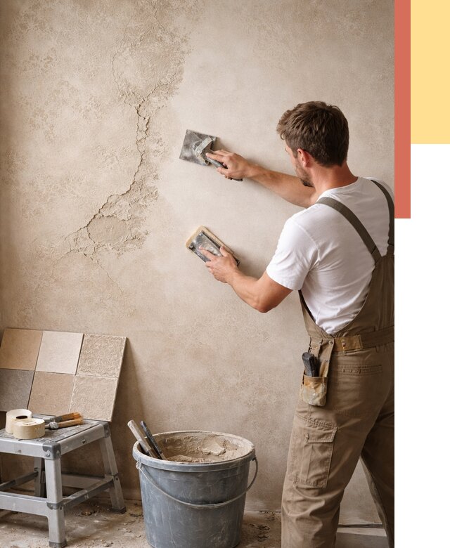 Ремонт декоративной штукатурки в Гудермесе от 4611 руб. под ключ | ОТДЕЛОЧНИК-Гдр