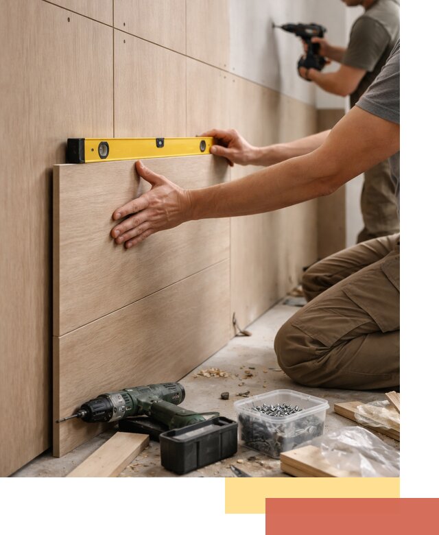 Профессиональный монтаж МДФ панелей на стены в Гудермесе