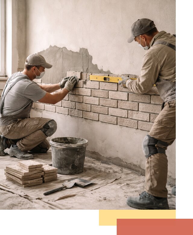 Монтаж декоративного кирпича профессионально в Гудермесе
