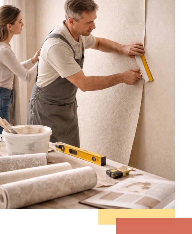 Поклейка обоев с подбором рисунка в Гудермесе