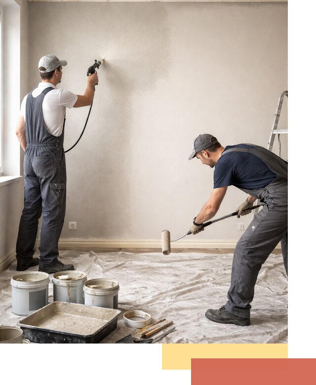 Покраска стен моющейся краской и защита поверхностей в Гудермесе