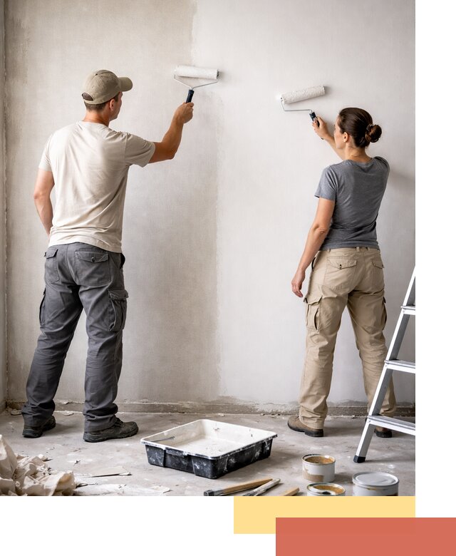 Окраска стен по стеклохолсту в Гудермесе качественно и долговечно