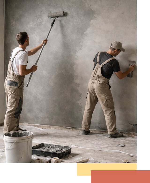 Покраска стен под бетон в Гудермесе профессионально и недорого