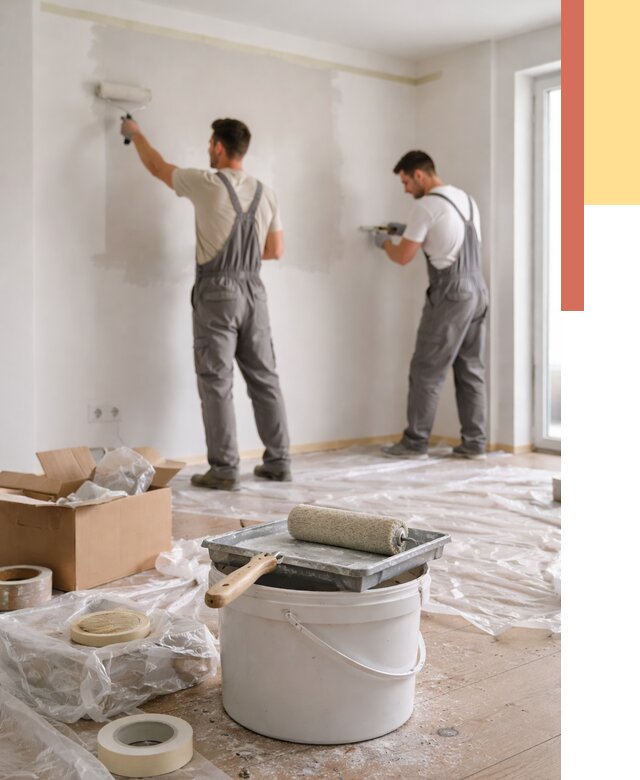 Покраска стен в квартире в Гудермесе от 2562 руб/м2 — быстро и недорого | ОТДЕЛОЧНИК-Гдр