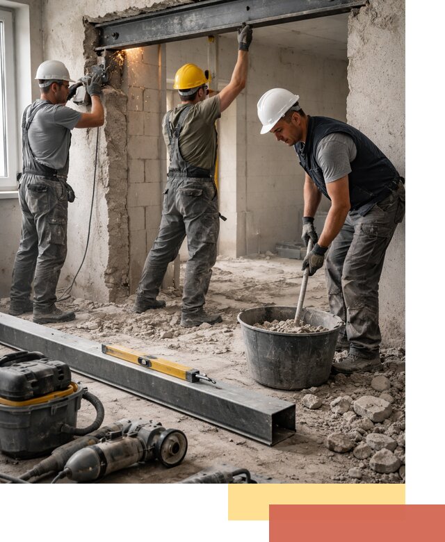 Создание проемов в стенах и несущих конструкциях в Гудермесе