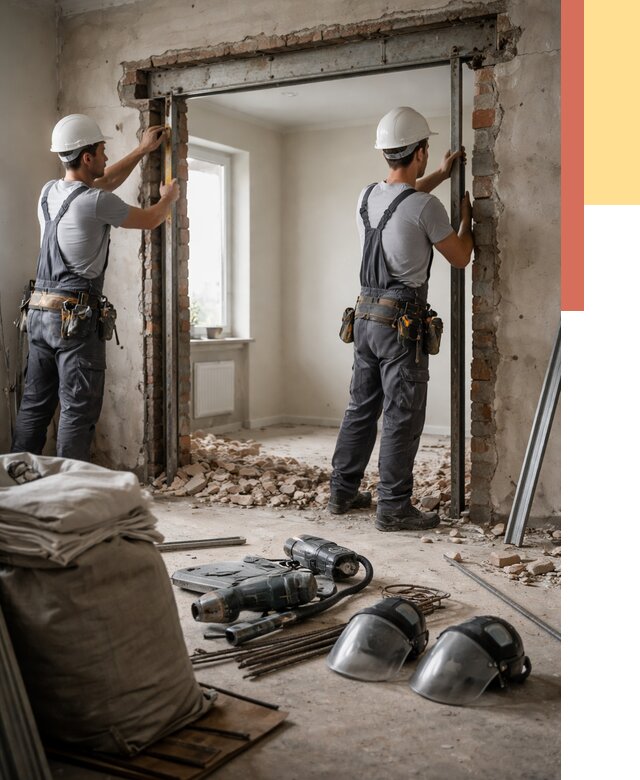 Расширение дверного проема в Гудермесе от 12809 руб. под ключ | ОТДЕЛОЧНИК-Гдр