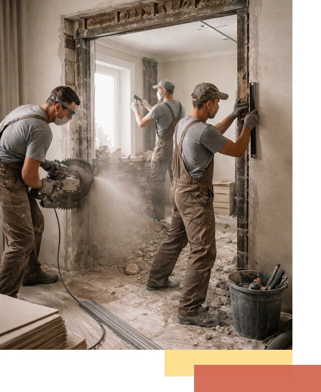 Расширение дверного проема под установку новой двери в Гудермесе