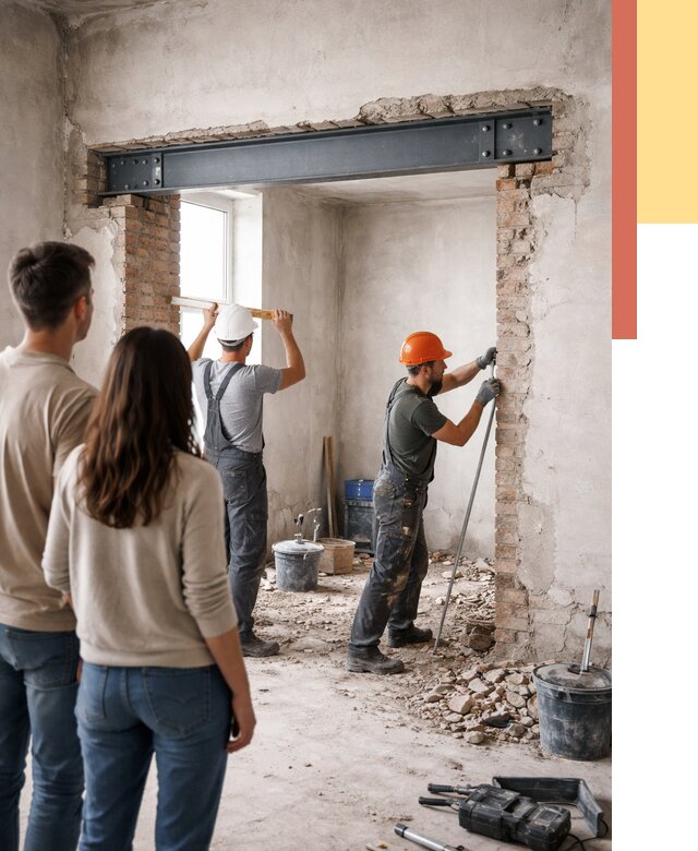 Усиление проема в стене в Гудермесе от 9735 руб. — усиление дверного проема металлоконструкцией | ОТДЕЛОЧНИК-Гдр