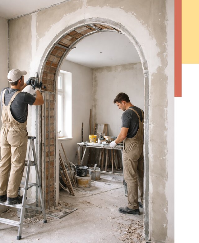 Устройство арочного проема в Гудермесе от 9735 руб. под ключ — быстро и недорого | ОТДЕЛОЧНИК-Гдр