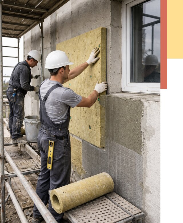 Утепление стен в Гудермесе от 4406 руб. под ключ — быстро и недорого | ОТДЕЛОЧНИК-Гдр
