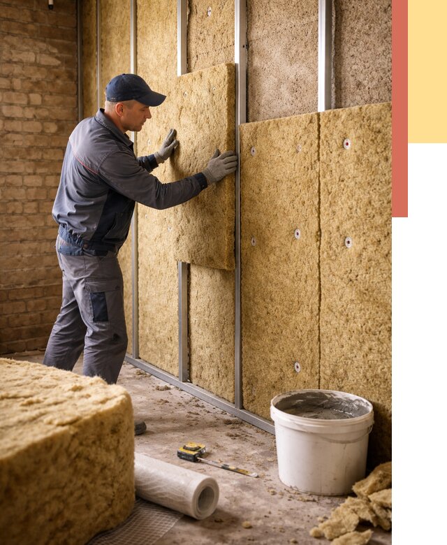 Утепление стен минватой в Гудермесе от 1383 руб./м2 — недорого и быстро | ОТДЕЛОЧНИК-Гдр