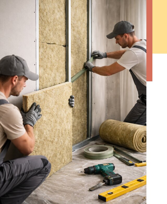 Шумоизоляция стен в Гудермесе под ключ от 1896 руб. | ОТДЕЛОЧНИК-Гдр