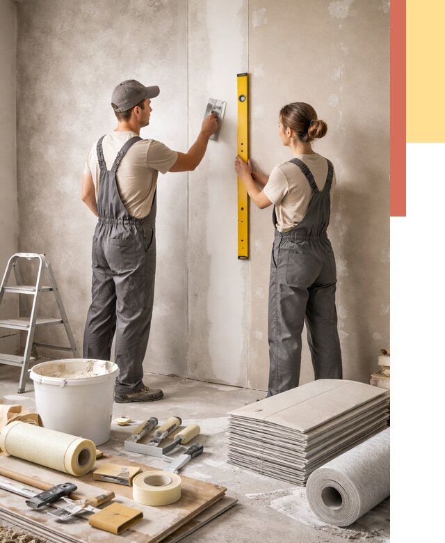 Отделка стен в Гудермесе от 1537 руб/м² — недорого, быстро, под ключ | ОТДЕЛОЧНИК-Гдр