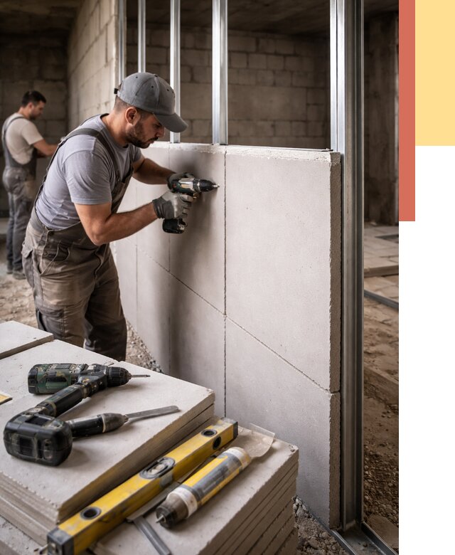 Кладка влагостойких перегородок ПГП в Гудермесе от 1230 руб. под ключ | ОТДЕЛОЧНИК-Гдр