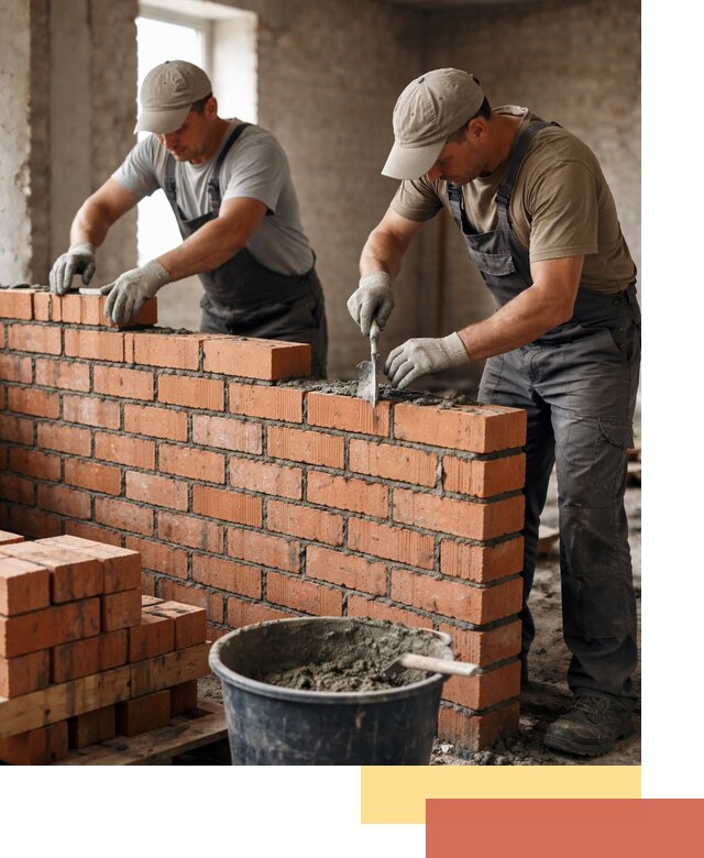 Кладка кирпичных перегородок под ключ в Гудермесе