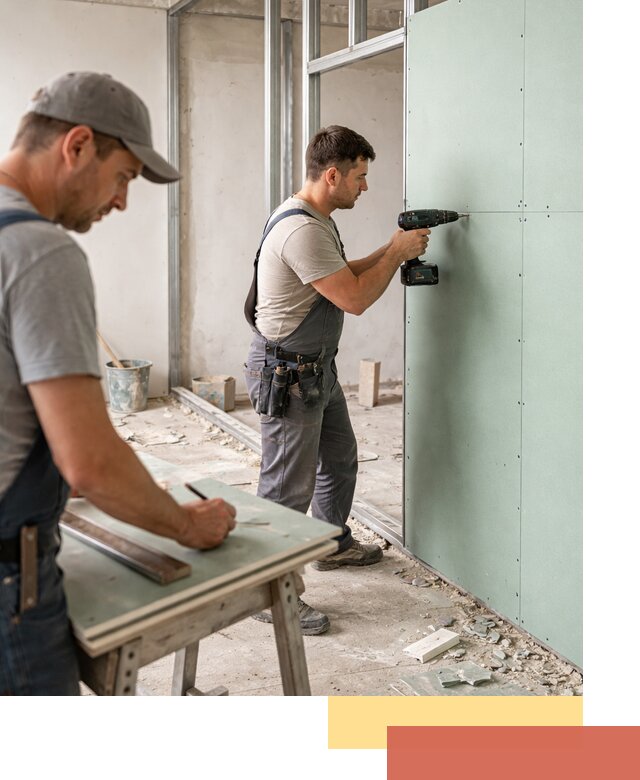 Перегородки из влагостойкого гипсокартона под ключ в Гудермесе