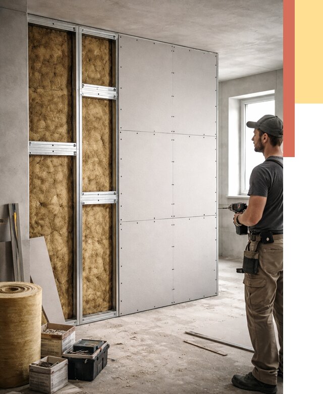 Усиленная перегородка под навеску в Гудермесе от 13116 руб. — монтаж под ключ | ОТДЕЛОЧНИК-Гдр