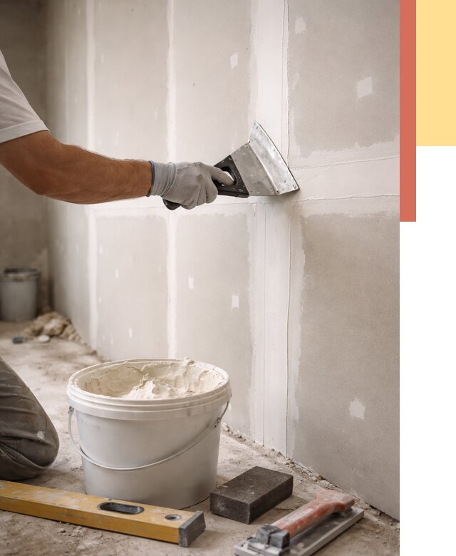 Шпаклевка перегородок из гипсокартона в Гудермесе от 2562 руб. — услуги ОТДЕЛОЧНИК-Гдр