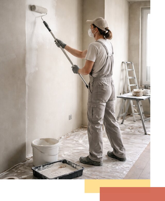 Покраска перегородок из гипсокартона в Гудермесе качественно и недорого