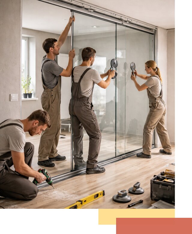 Изготовление стеклянных перегородок на заказ в Гудермесе