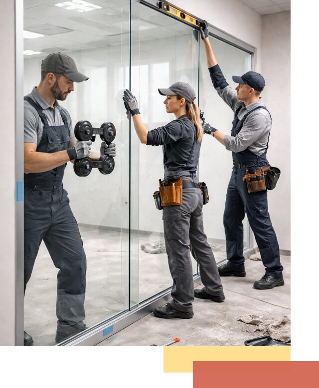 Профессиональный монтаж стеклянных перегородок в Гудермесе