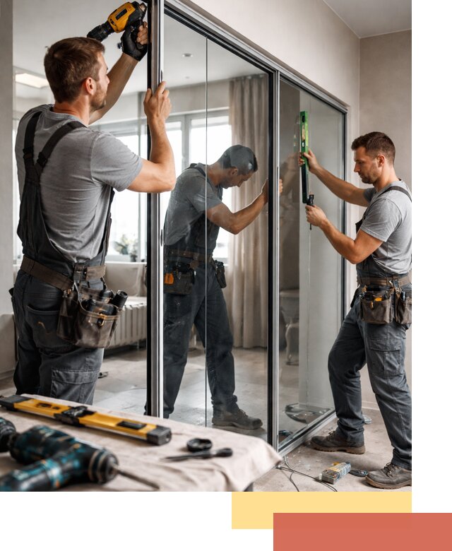 Каркасные стеклянные перегородки под ключ в Гудермесе