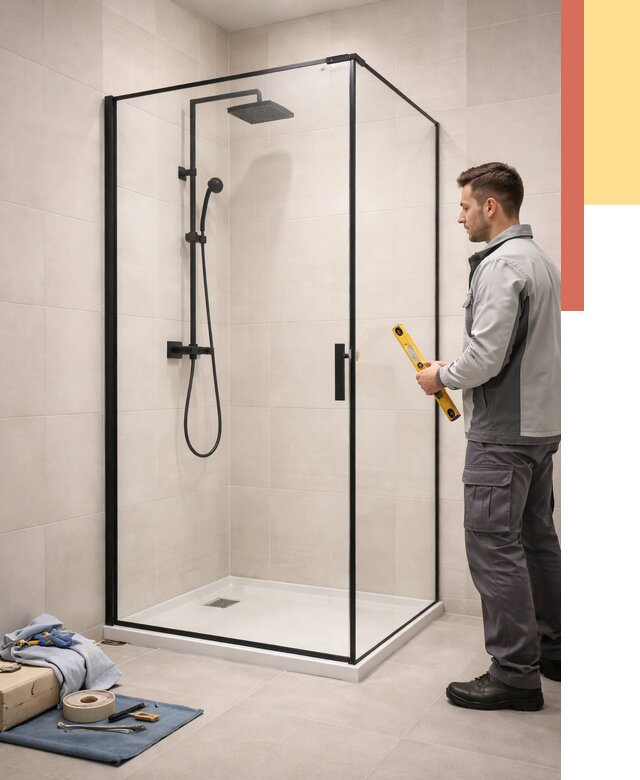 Стеклянные перегородки для душа в Гудермесе от 12809 руб. | Монтаж под ключ — ОТДЕЛОЧНИК-Гдр
