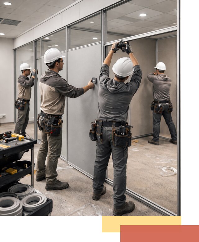 Мобильные офисные перегородки под ключ в Гудермесе