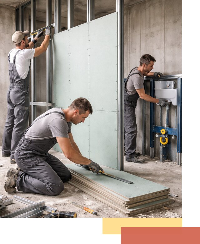 Монтаж и ремонт сантехнических перегородок в Гудермесе