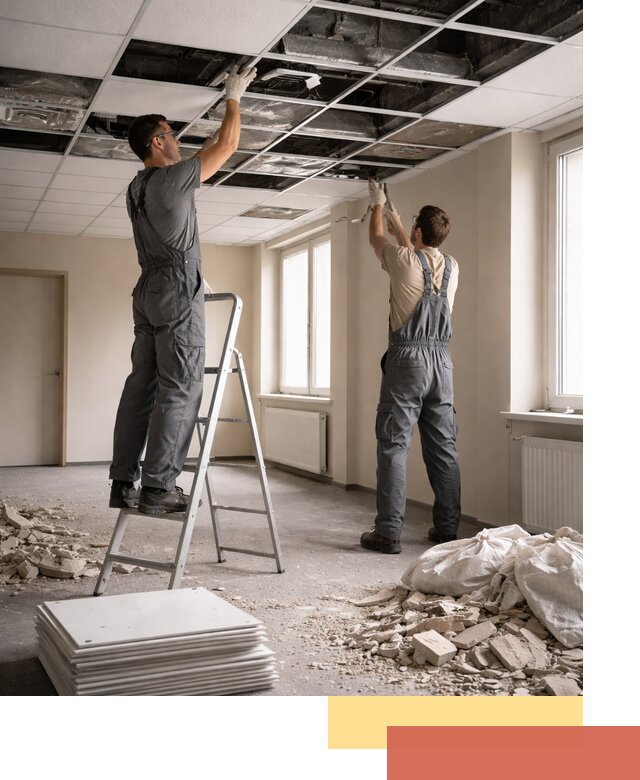 Демонтаж потолков Армстронг профессионально в Гудермесе